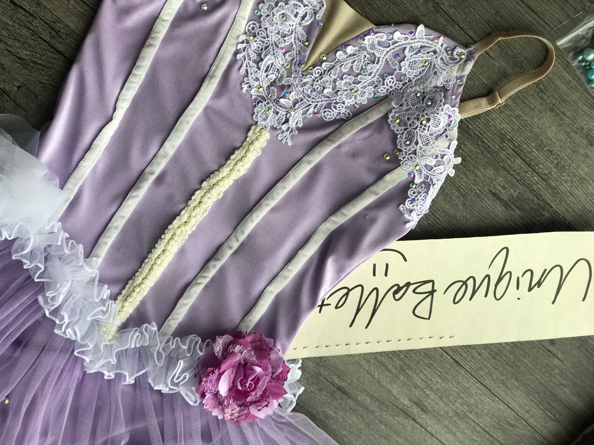 open lace back dress The Original Clara Nutcracker Gown in Lavender – Only Little Once main image 0