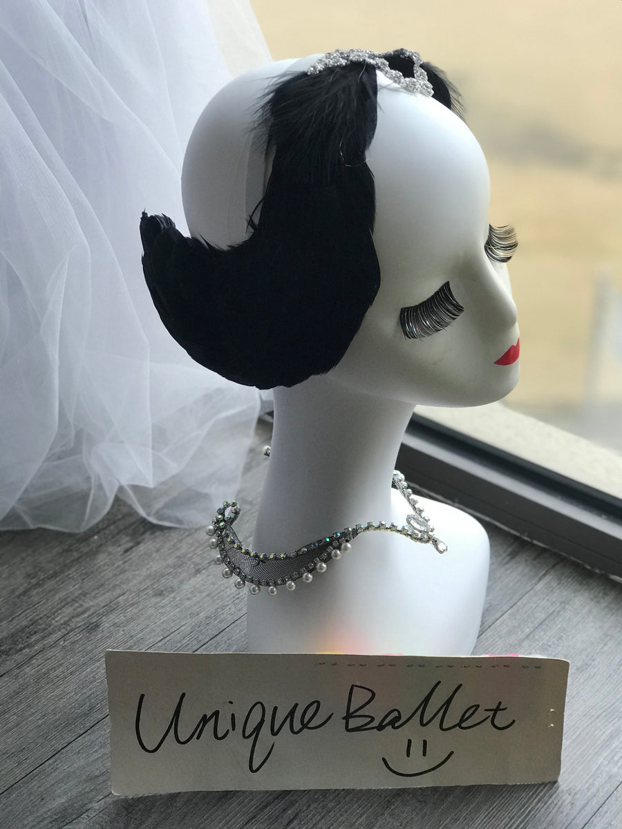 Swan Lake Ballet Feather Tiara Black Swan Odile Одилия Headpiece