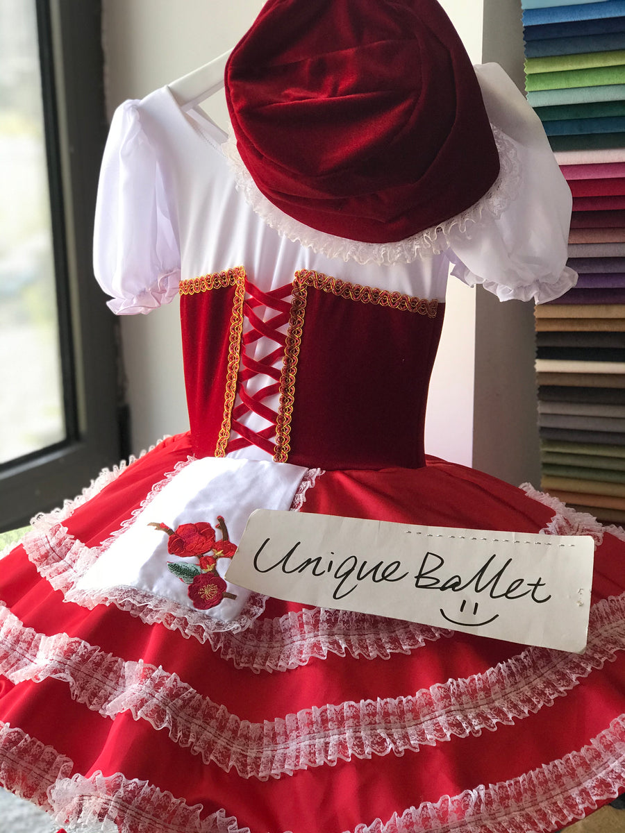 Red Dress Ladies Vintage Forest Hood Ballet Dress Made To Order Classical Ballet Dress La Esmeralda Red Dress Ladies Vintage Forest Hood Ballet Dress Made To Order Classical Ballet Dress La Esmeralda
