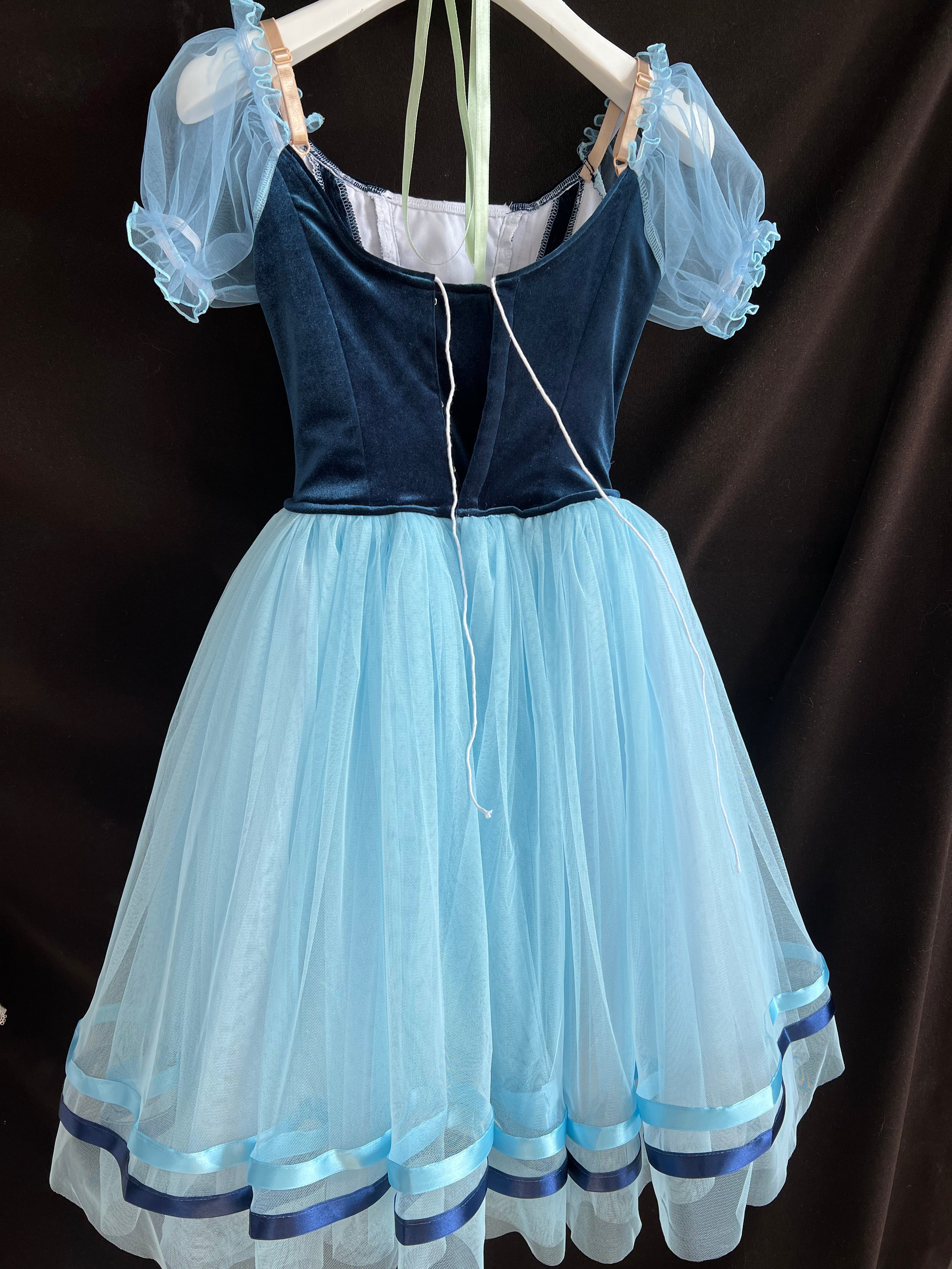 Professional Navy Blue Royal Blue Giselle Romantic Ballet TuTu Long Dress Peasant Costume- RYLBLUTUGSL
