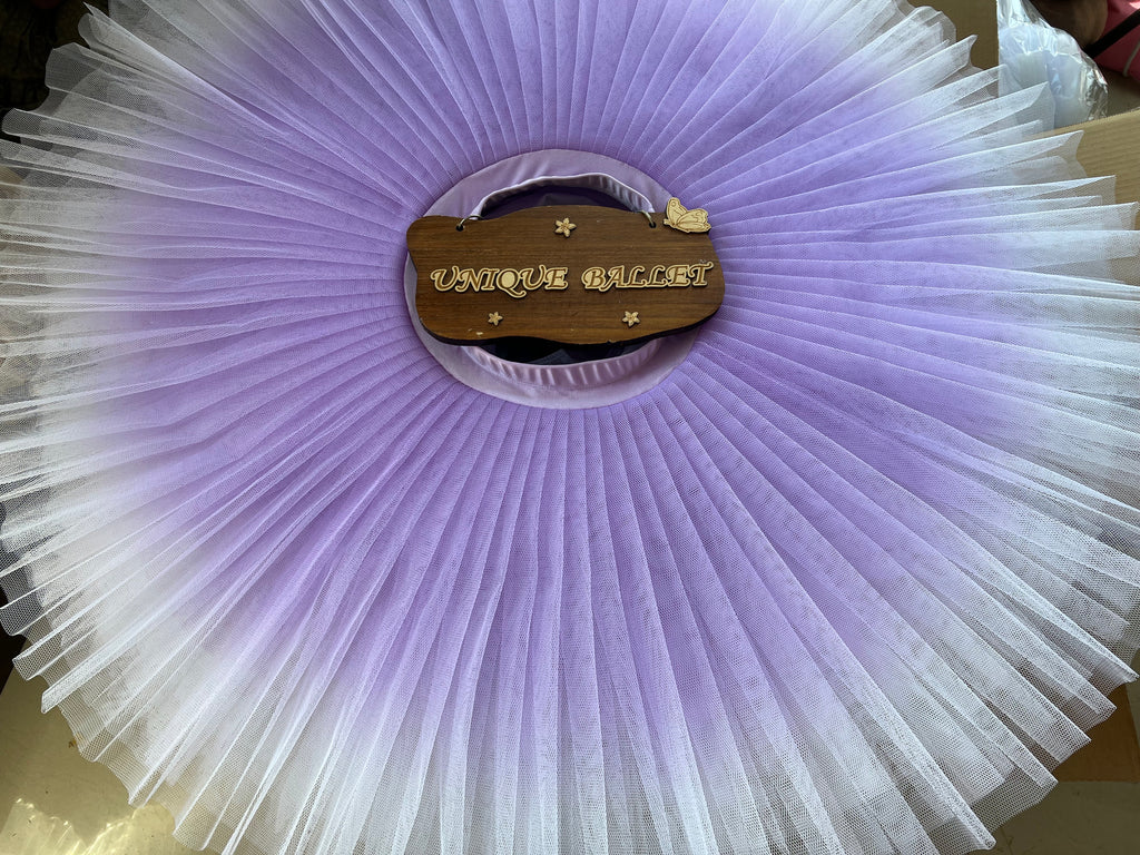 Professional Lilac Ombre Ballet Rehearsal TuTu Skirt Ombré Practice Tutu