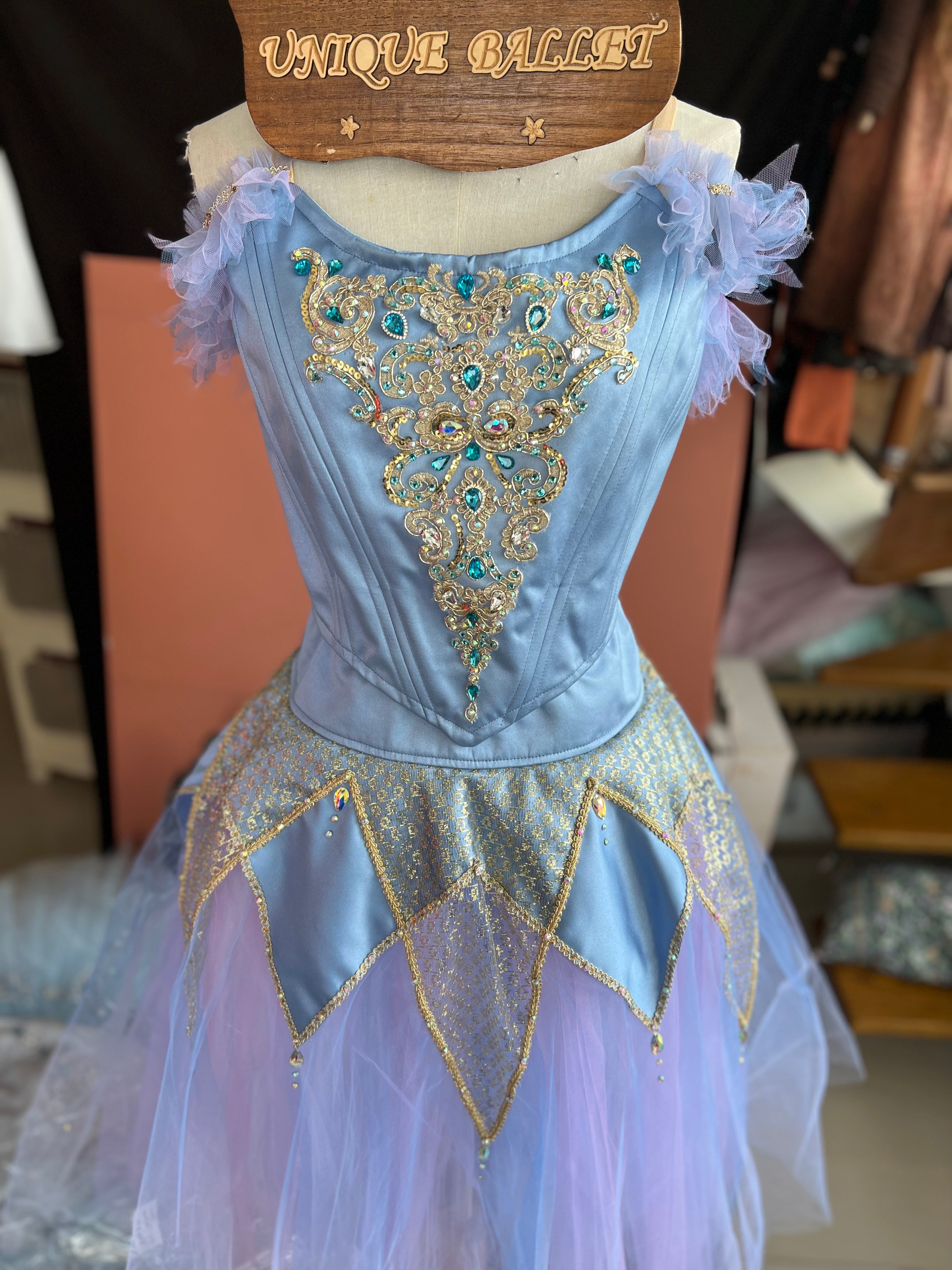 Professional Pharaoh's Daughter Act 3 River Variation Long Romantic Ballet TuTu Dress YAGP Stage Costume  - RDFPHADTER