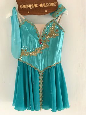 Aqua Green Cupid Talisman Lyrical Ballet Costume Modern Ballet Dress YAGP Stage Wear - YLLCUPAQAGRNZZ