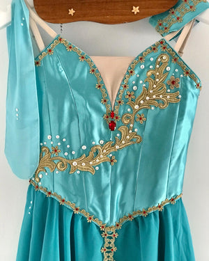 Aqua Green Cupid Talisman Lyrical Ballet Costume Modern Ballet Dress YAGP Stage Wear - YLLCUPAQAGRNZZ