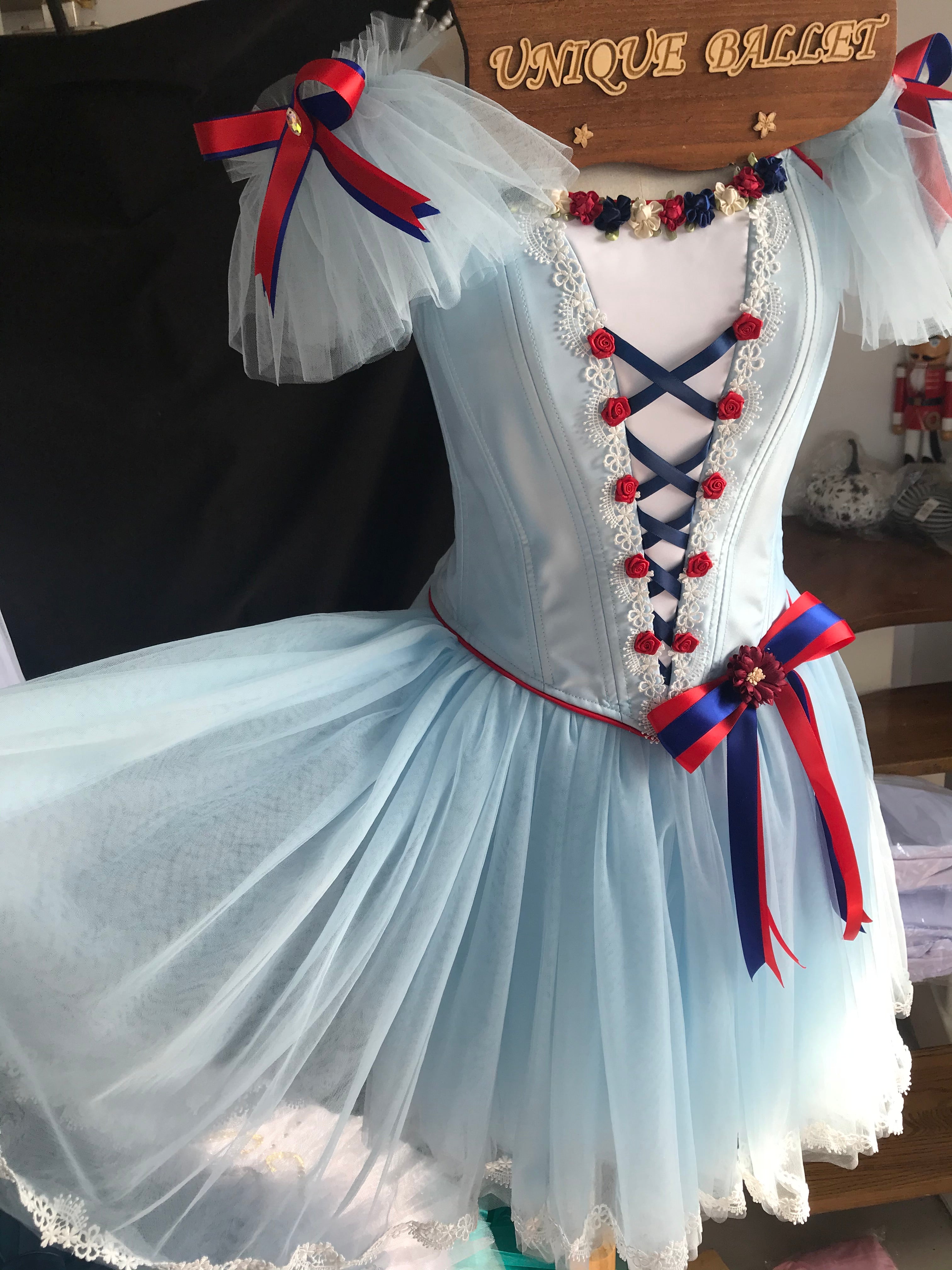 High-end 2 Pieces Professional Flame Of Paris Ballet Romantic Tutu Dress YAGP TuTu Costume- DOFLPZZ2P
