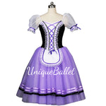 Purple Giselle Professional Romantic Ballet TuTu Hooks Long Dress Peasant Costume -DOGSLPUPL