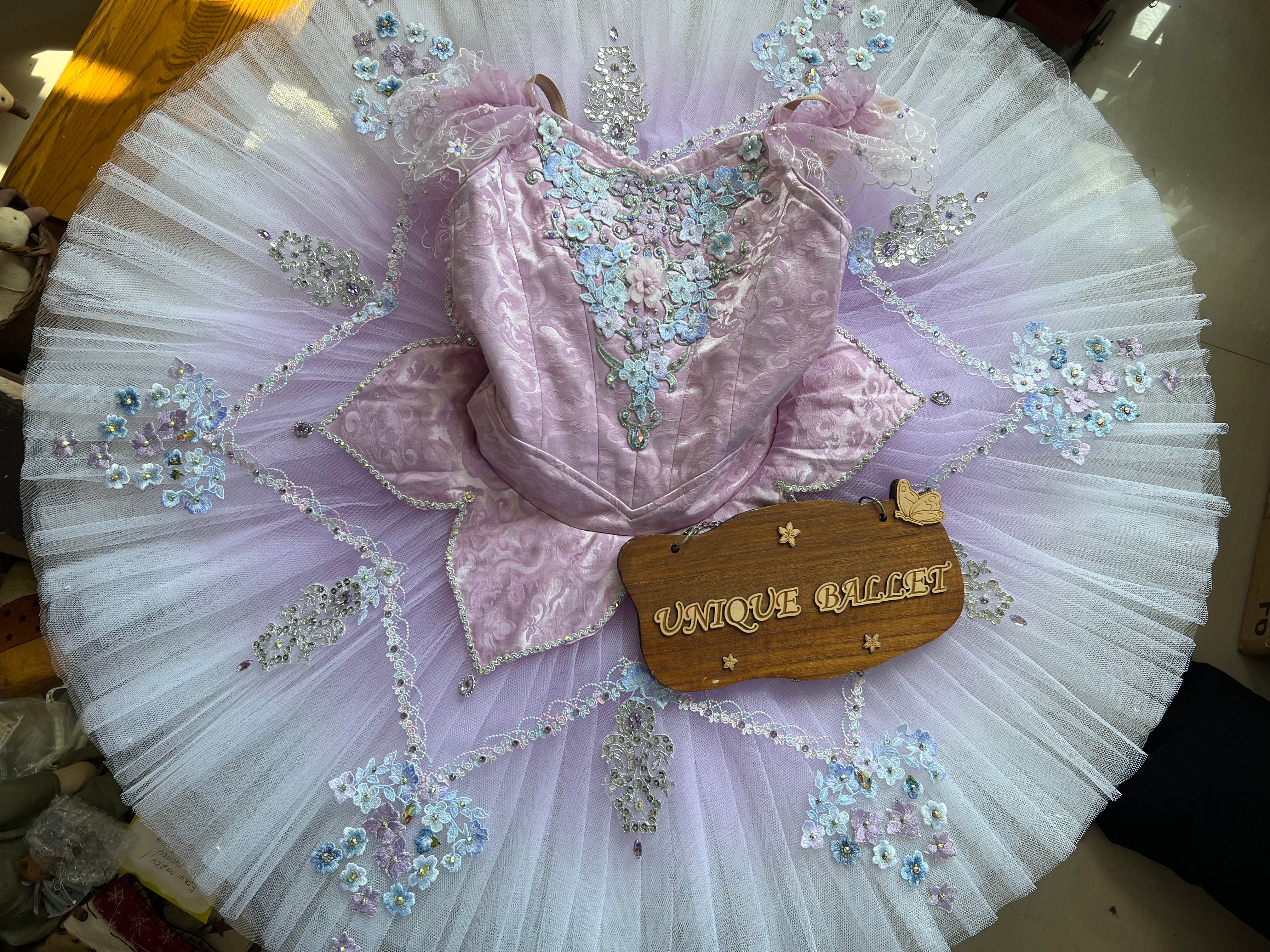 Professional Sleeping Beauty Lilac Fairy Classic Ballet TuTu Costume With Hooks-DFCLLCFRYPRNT