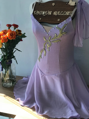 Pull Over Purple Golden Trims Cupid Lyrical Ballet Costume Modern Ballet Dress - YLLCUP01PUR