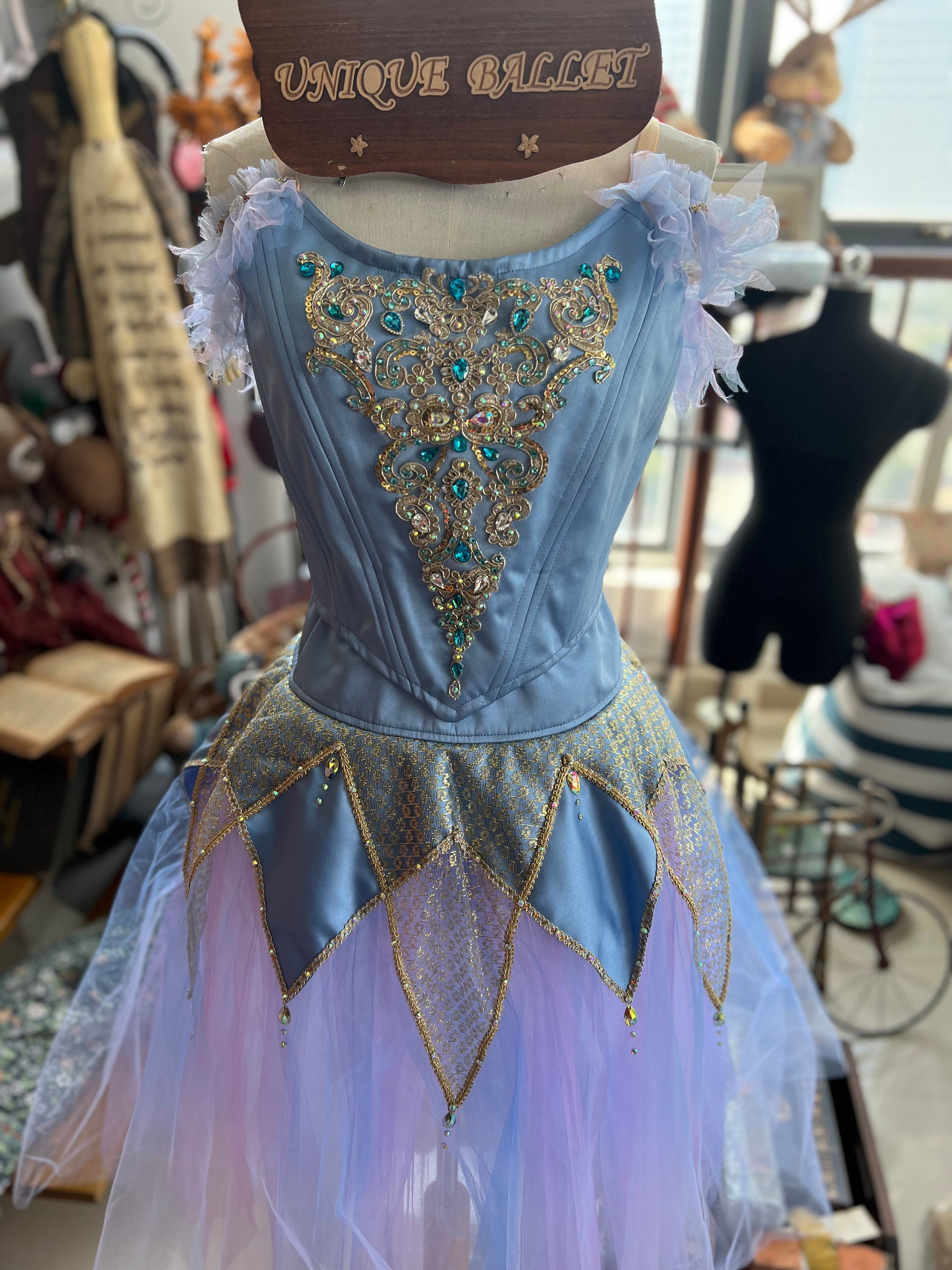 Professional Pharaoh's Daughter Act 3 River Variation Long Romantic Ballet TuTu Dress YAGP Stage Costume  - RDFPHADTER