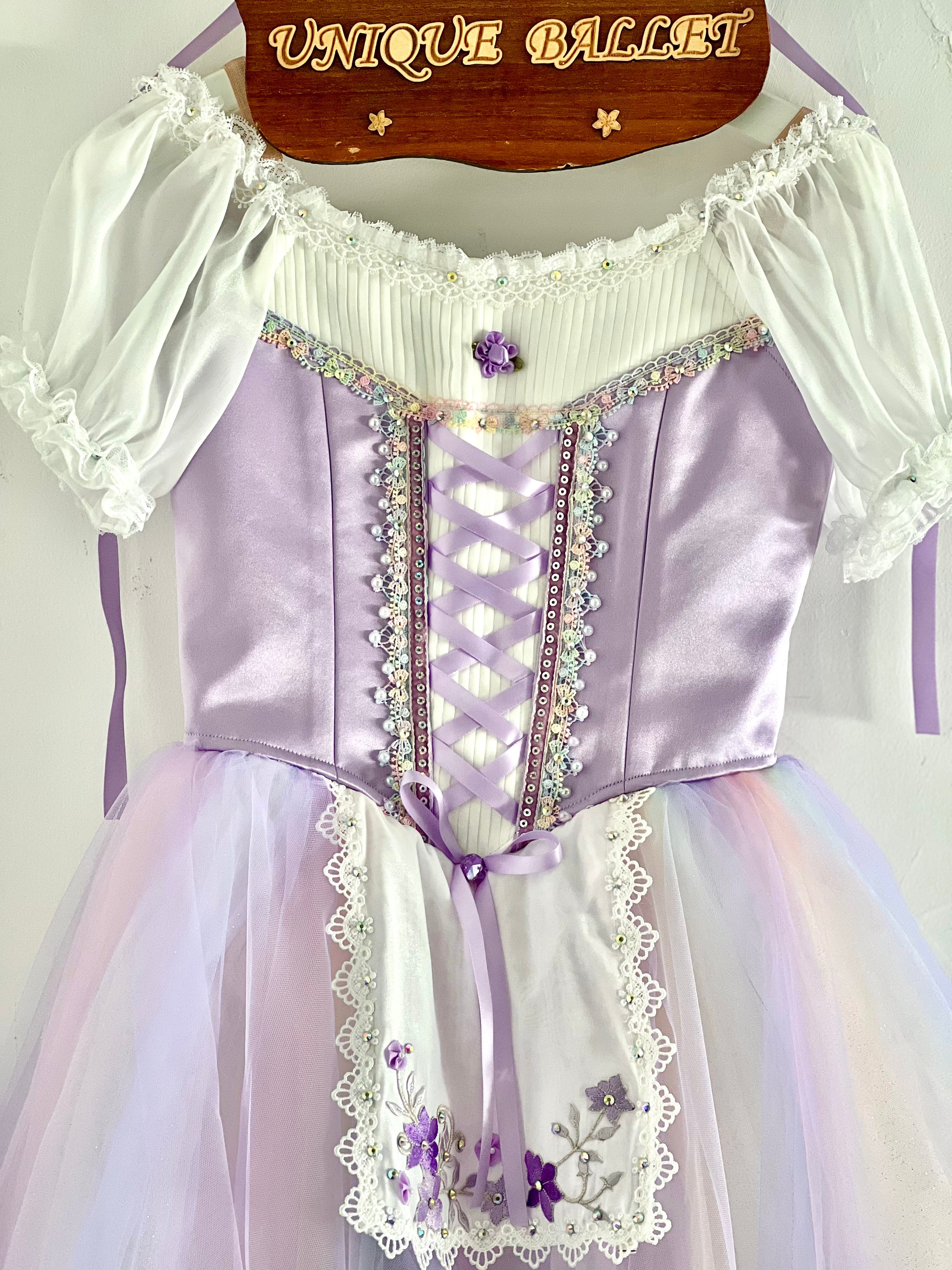 Professional Lilac Purple La  Fille Ma Gardée Giselle Peasant Ballet Long Romantic Tutu Dress YAGP TuTu Costume -RDFLLCGSL