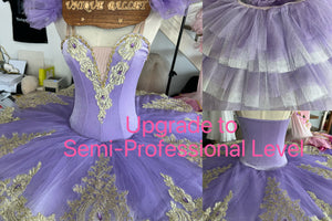 Purple Lilac Fairy Golden Trims Classic Ballet TuTu Costume (Unprofessional)-5CLLCMEIZUAN