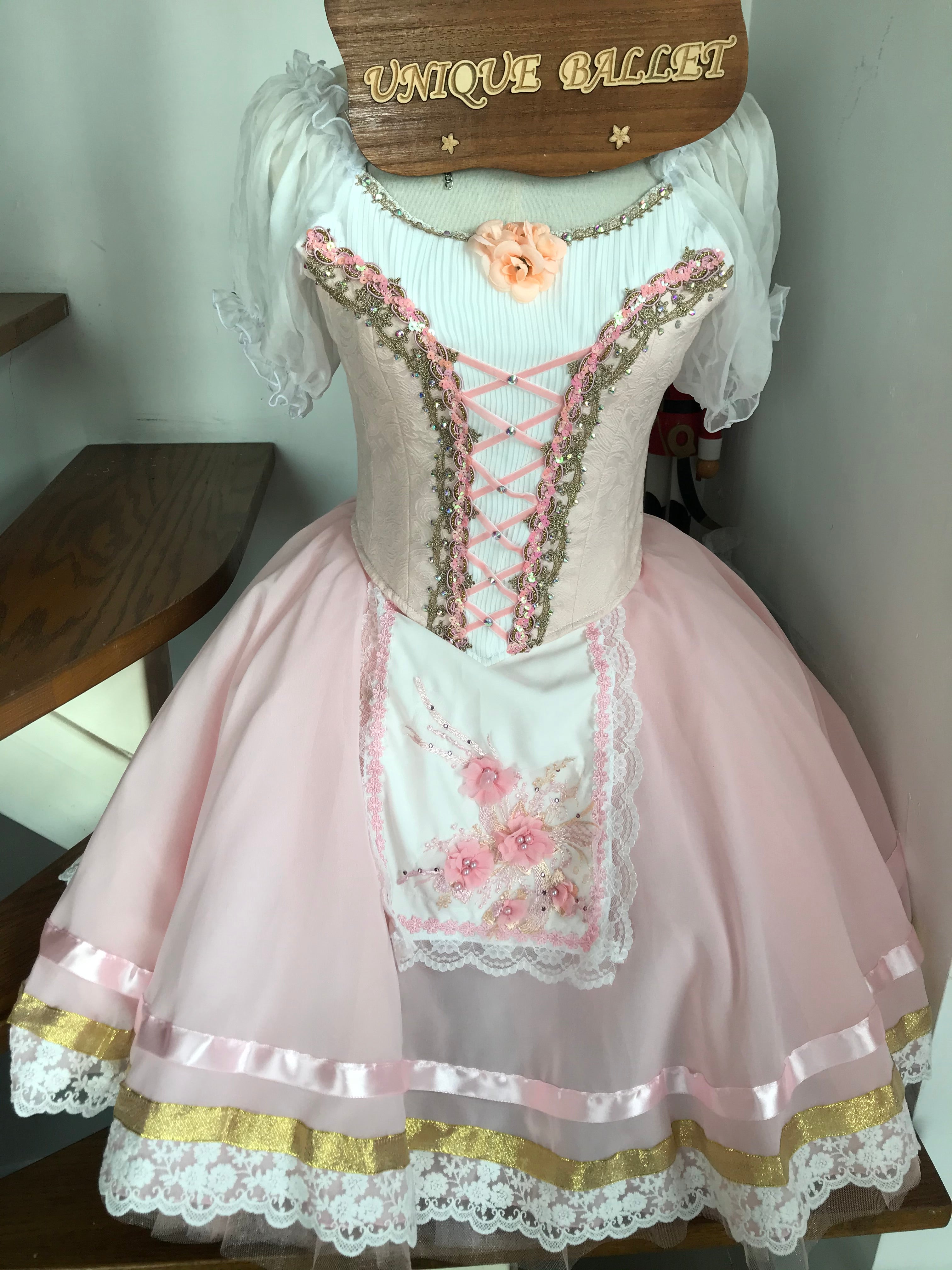 Professional Light Pink Ballet Romantic Tutu Costume For Swanhilda Coppelia La Vivandiere Variation Stage Dance-wear With Hooks -RYLPNKCOPL