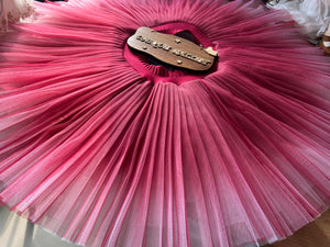 Professional Wine Red Ombre Ballet Rehearsal TuTu Skirt Ombré Practice Tutu