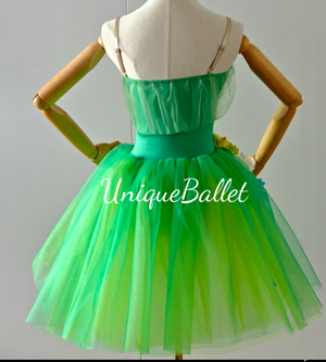 Don Quixote The Dream Forest  Kingdom of the Dryads Green Romantic Pull On Style Ballet Corps Bell TuTu Costume- RYLGRNDQDRAYD