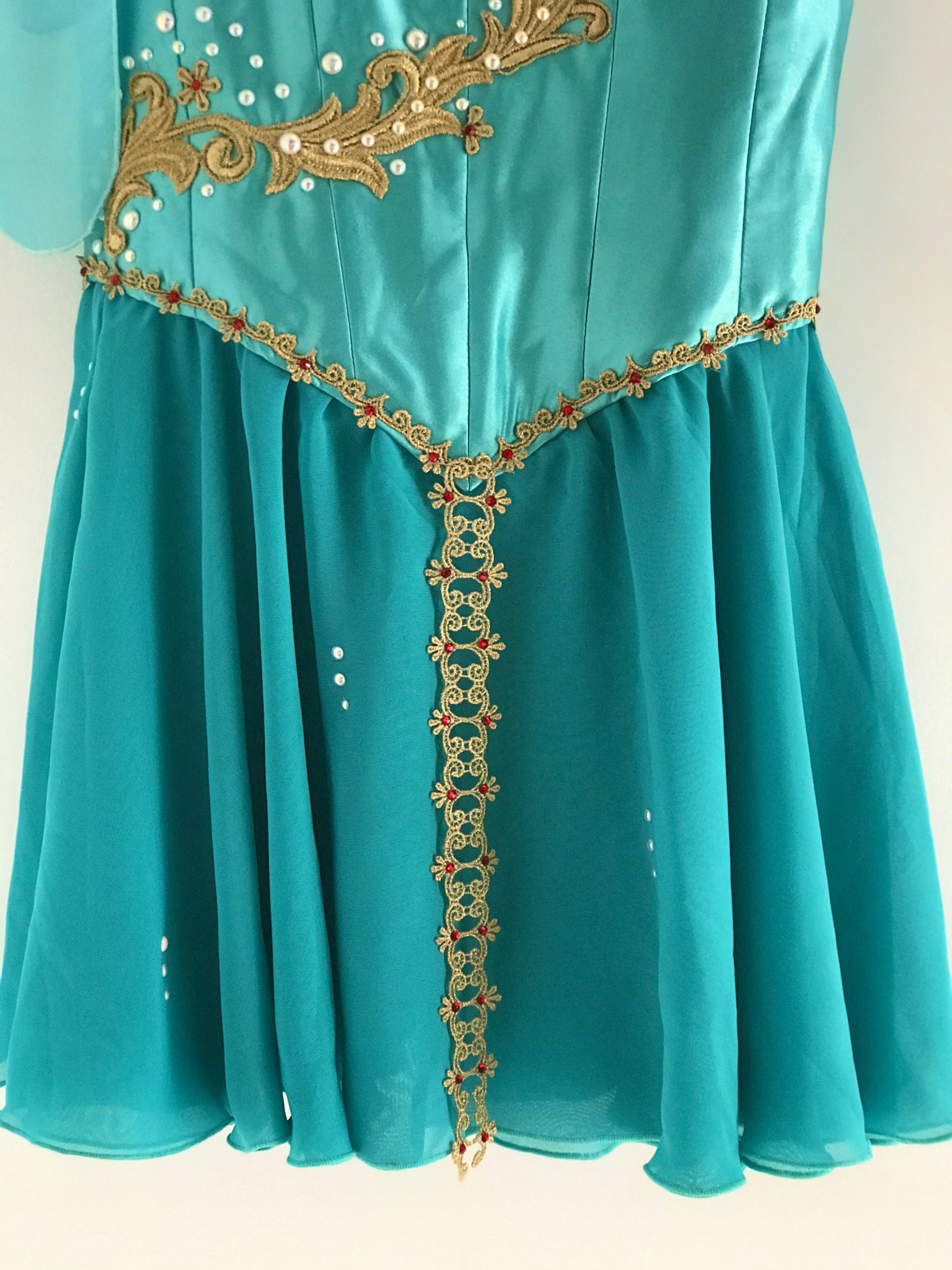 Aqua Green Cupid Talisman Lyrical Ballet Costume Modern Ballet Dress YAGP Stage Wear - YLLCUPAQAGRNZZ