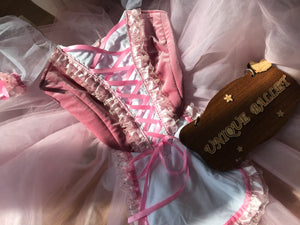 Pink Giselle Professional Romantic Ballet TuTu Hooks Long Dress Peasant Costume -DOGSLPNK