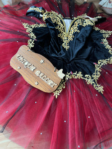 **Sample Discount** Black Red Golden Don Quixote Kitri Pull On Style Ballet TuTu Costume Esmeralda Platter Tutu-AS
