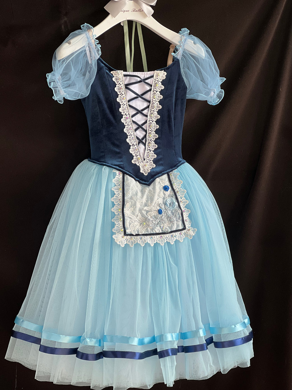 Professional Navy Blue Royal Blue Giselle Romantic Ballet TuTu Long Dress Peasant Costume- RYLBLUTUGSL