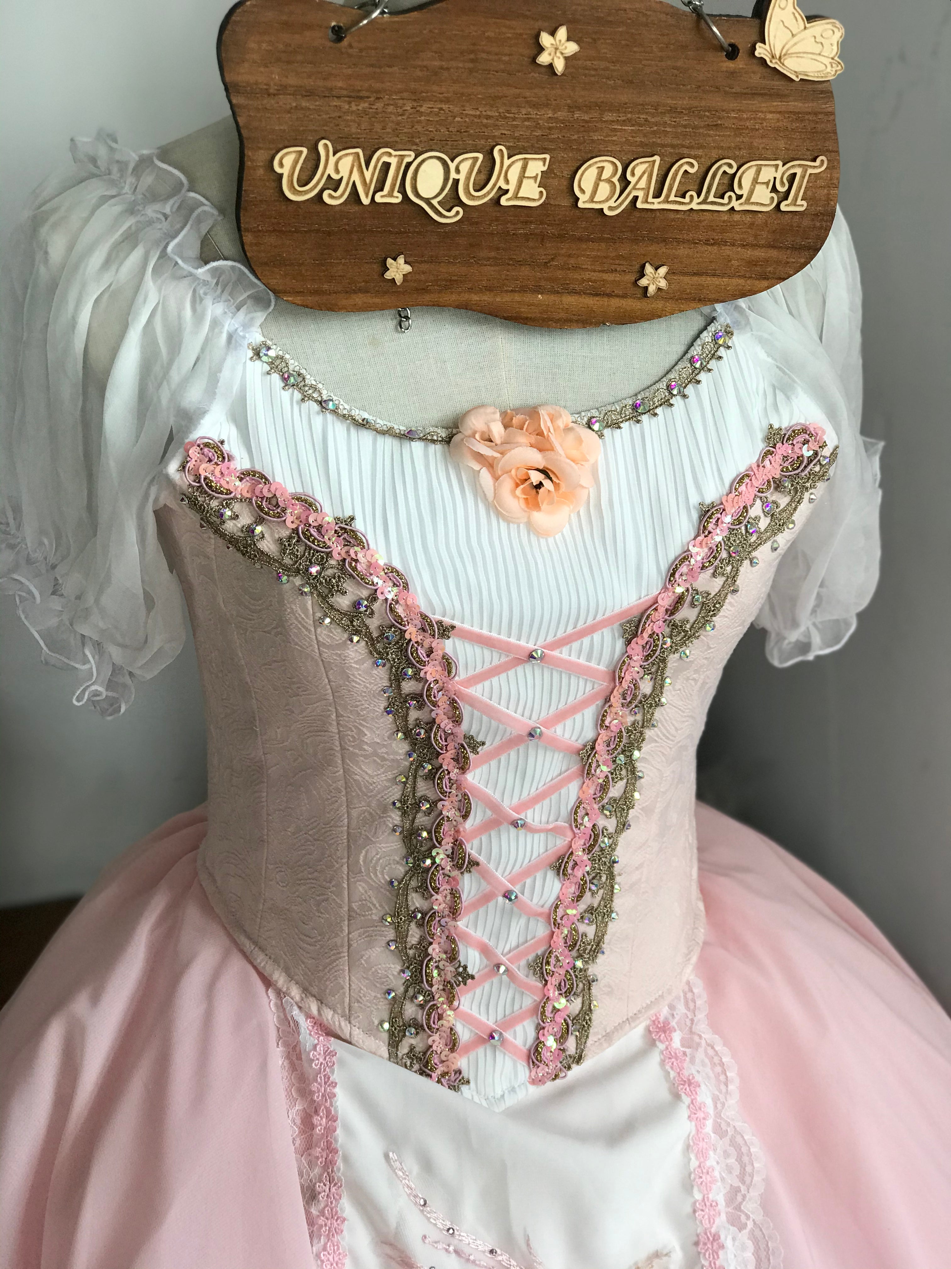 Professional Light Pink Ballet Romantic Tutu Costume For Swanhilda Coppelia La Vivandiere Variation Stage Dance-wear With Hooks -RYLPNKCOPL