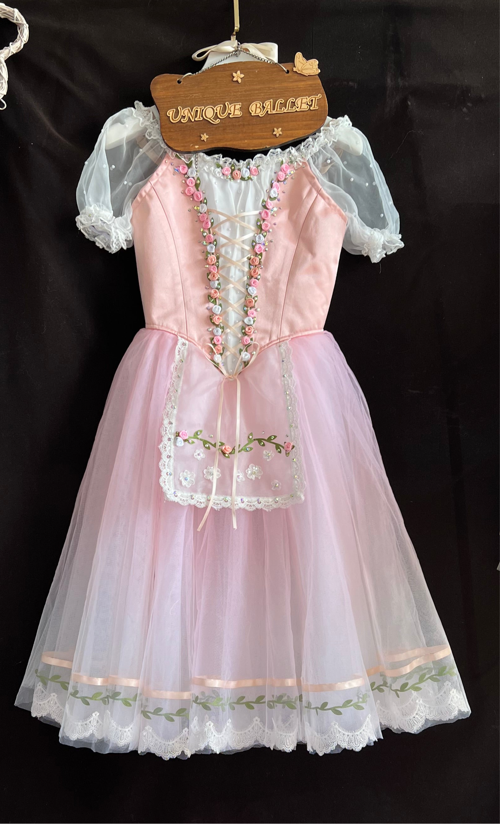 Professional Peach Pink La Fille Ma Gardée Giselle Peasant Ballet Long Romantic Tutu Dress YAGP TuTu Costume -RDFPECHPNKGSL