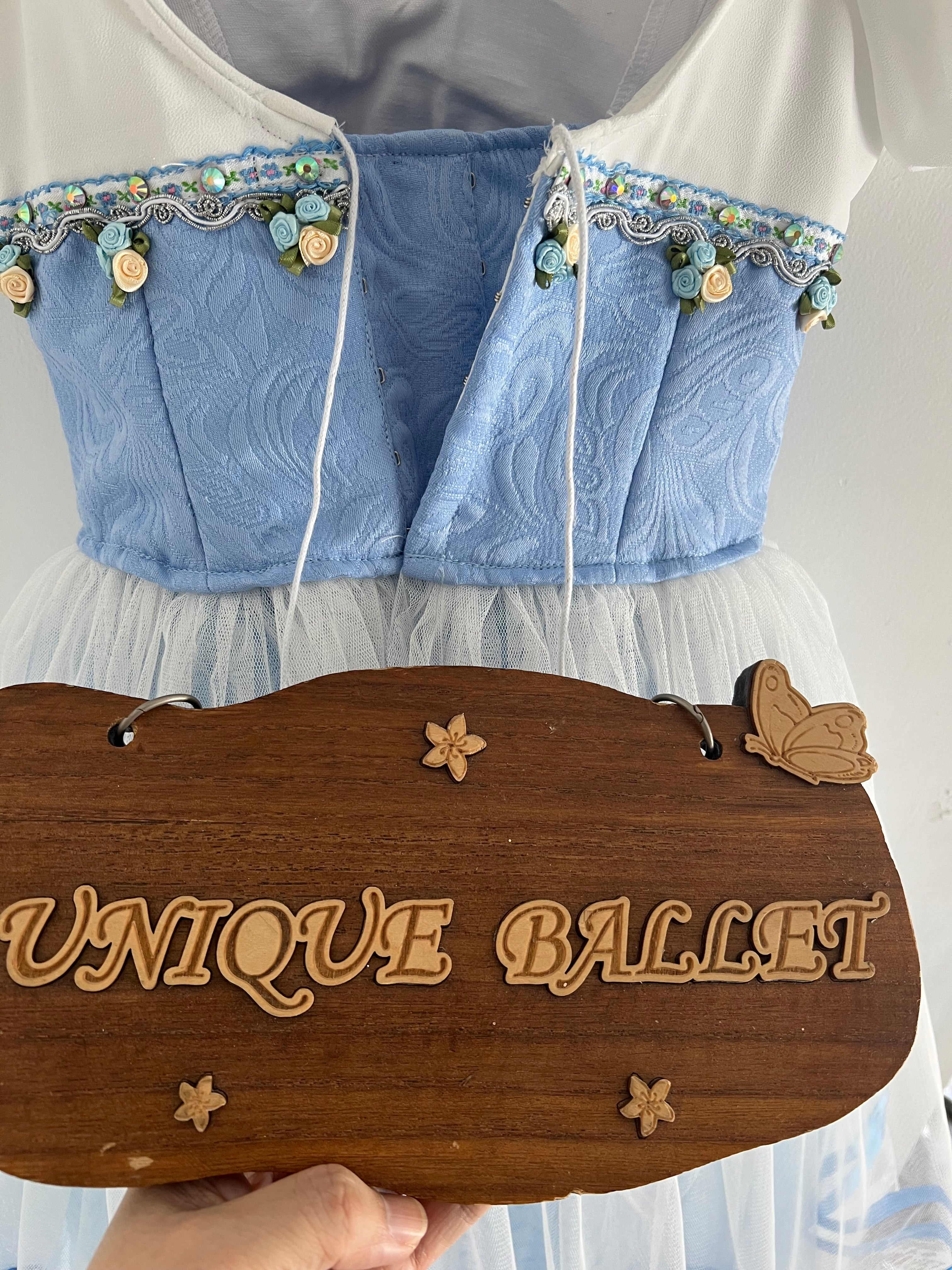 Professional Blue La Fille Ma Gardée Giselle Peasant Ballet Long Romantic Tutu Dress YAGP TuTu Costume- RYLBLUGDGSL
