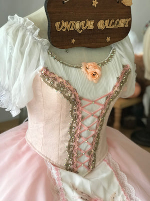 Professional Light Pink Ballet Romantic Tutu Costume For Swanhilda Coppelia La Vivandiere Variation Stage Dance-wear With Hooks -RYLPNKCOPL