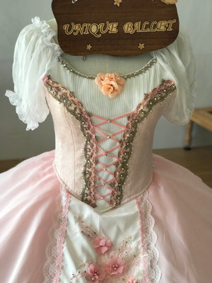Professional Light Pink Ballet Romantic Tutu Costume For Swanhilda Coppelia La Vivandiere Variation Stage Dance-wear With Hooks -RYLPNKCOPL