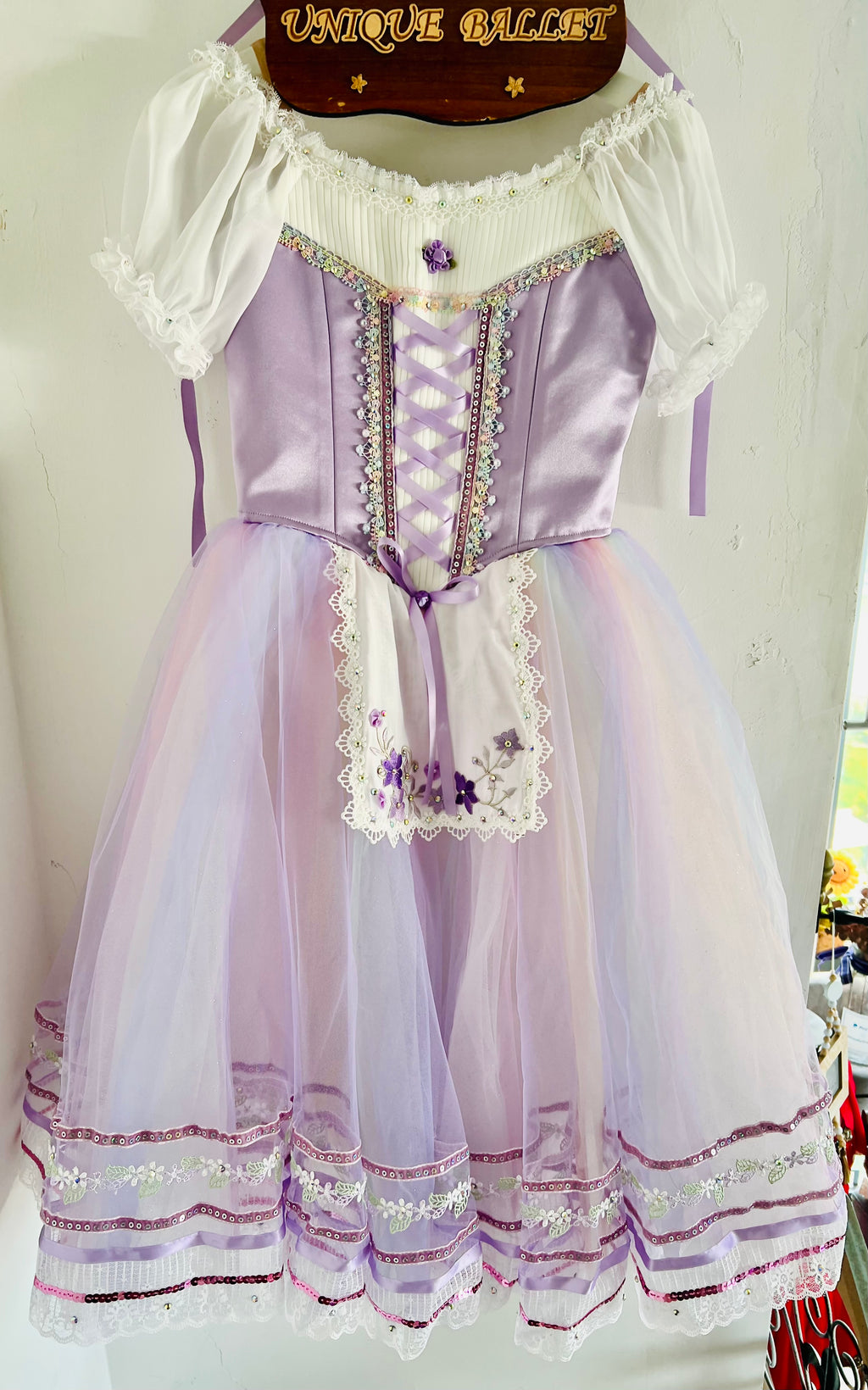 Professional Lilac Purple La  Fille Ma Gardée Giselle Peasant Ballet Long Romantic Tutu Dress YAGP TuTu Costume -RDFLLCGSL