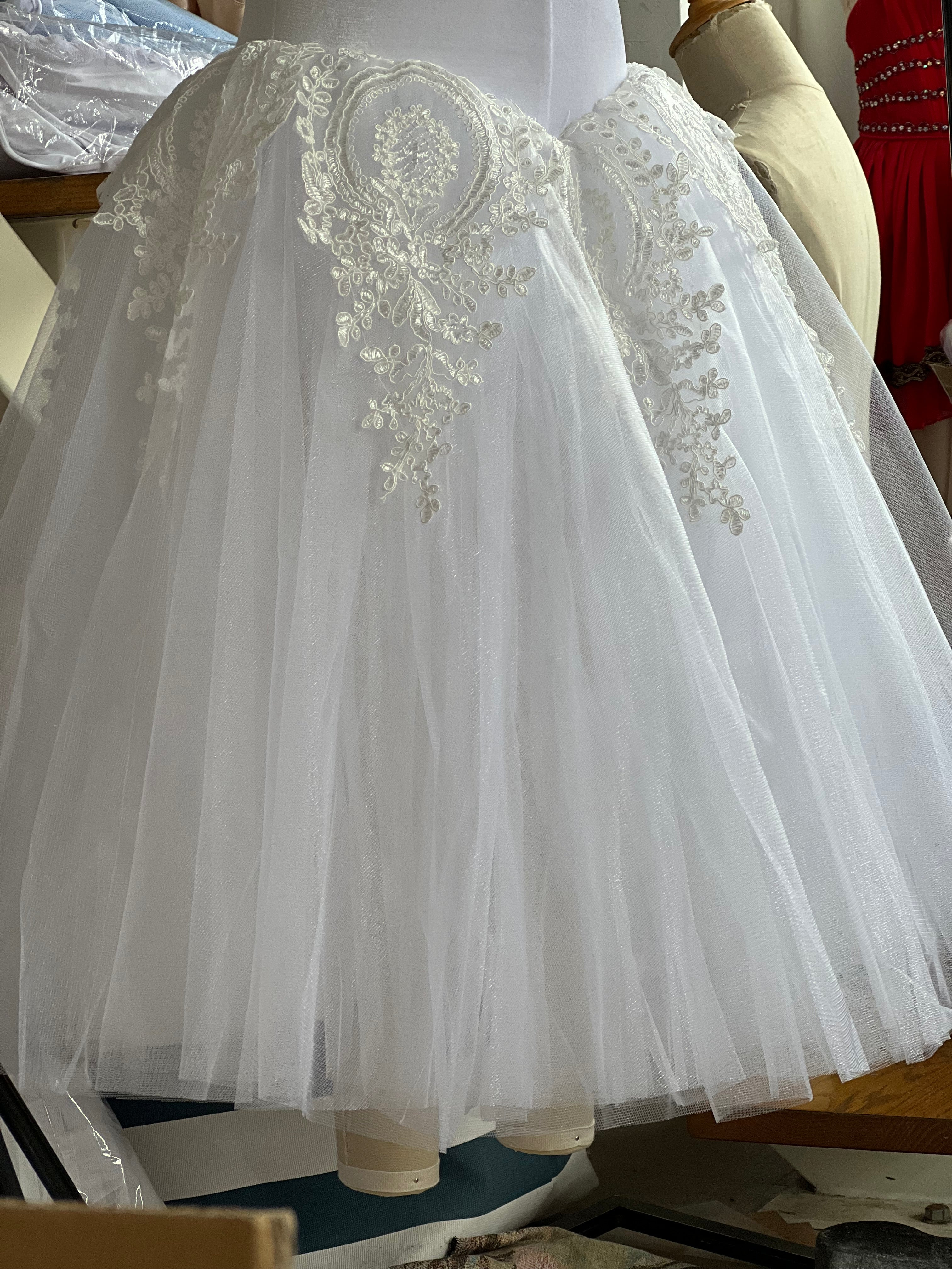 White Nutcracker Romantic Snow flakes Ballet Long Tutu Dress Snow Ballet Costume