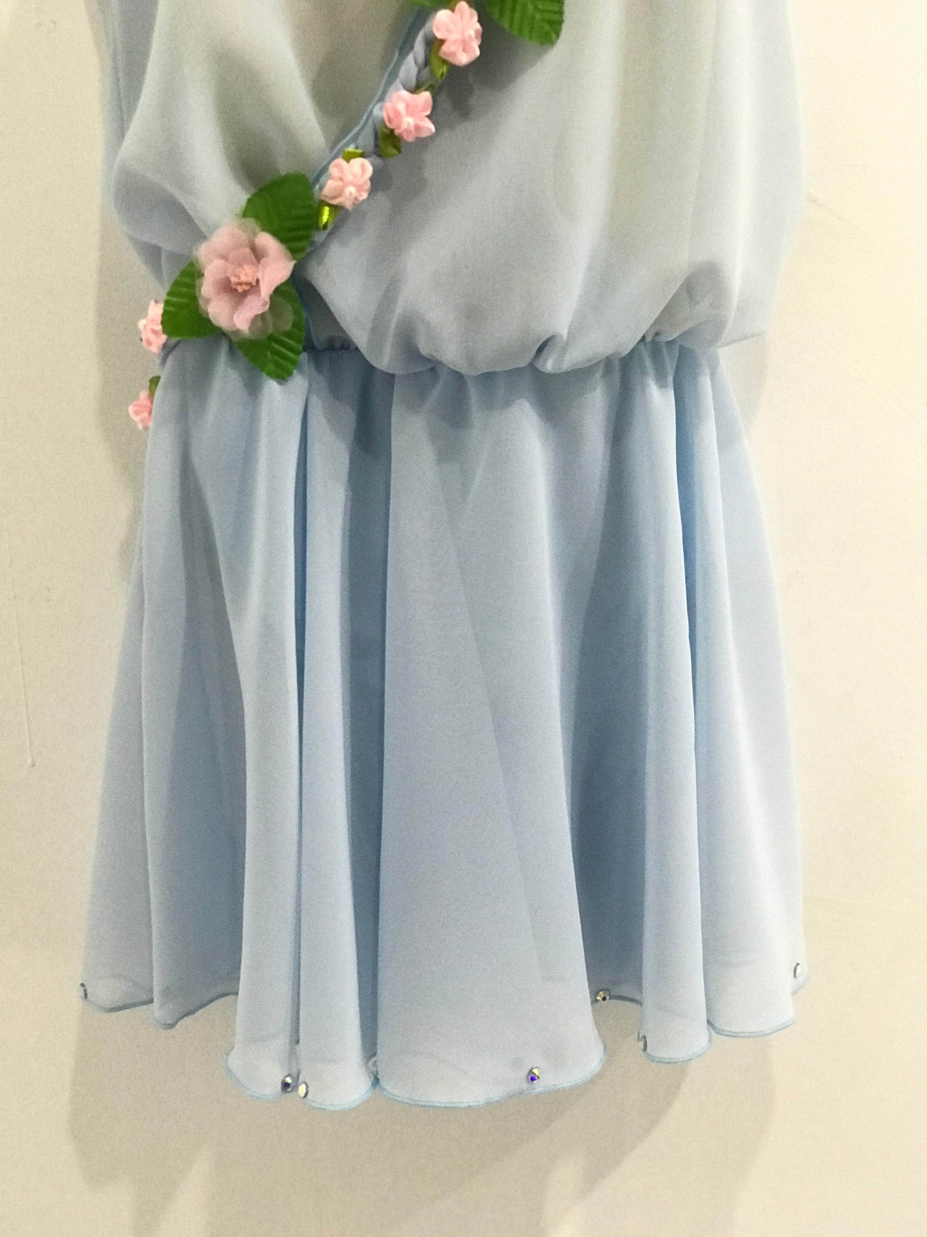 Flower Blue Cupid Lyrical Ballet Costume Modern Ballet Dress YAGP Stage Wear - YLLCUPZDBLUFLW