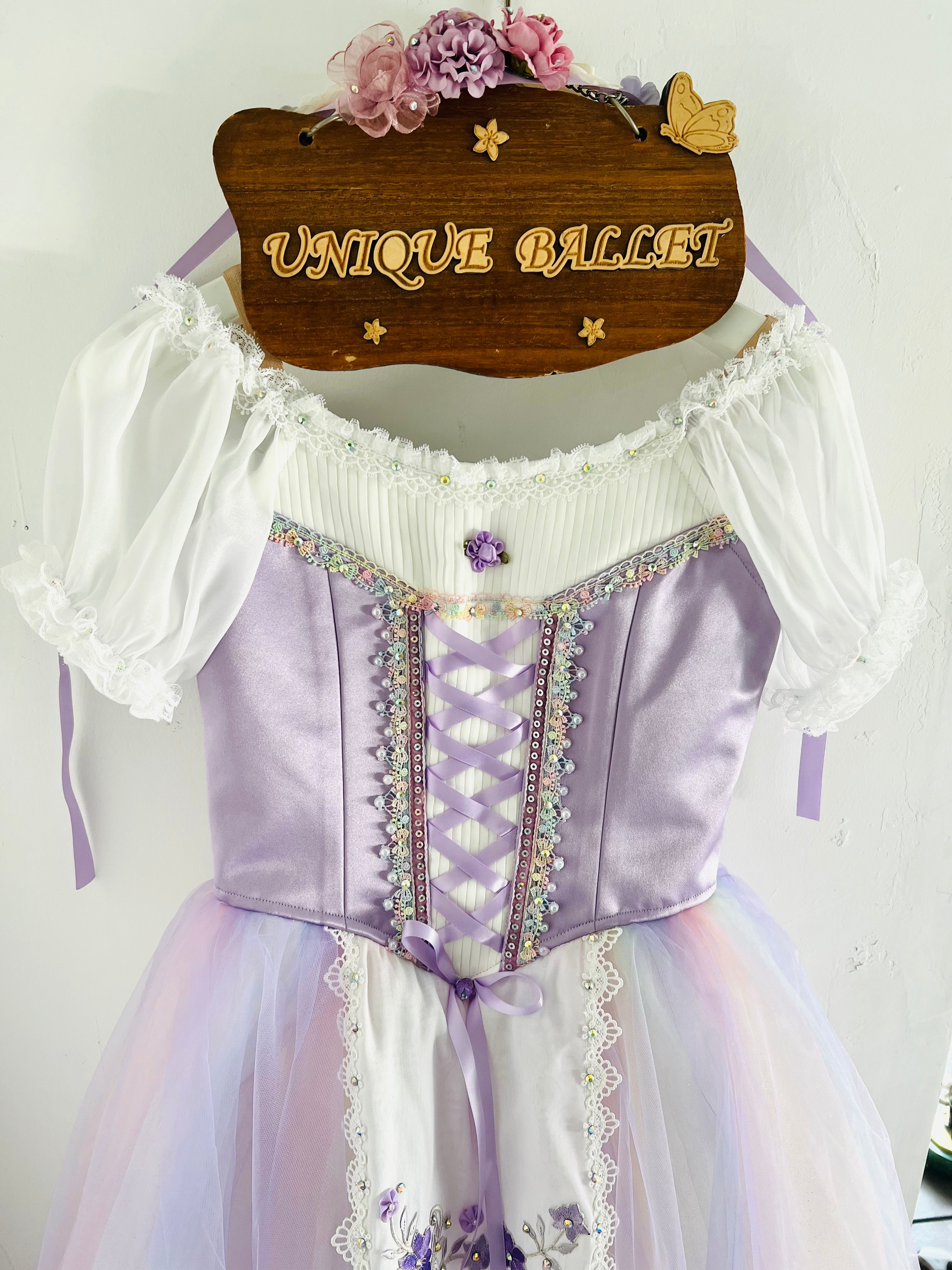 Professional Lilac Purple La  Fille Ma Gardée Giselle Peasant Ballet Long Romantic Tutu Dress YAGP TuTu Costume -RDFLLCGSL