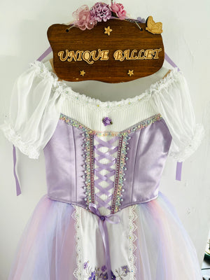 Professional Lilac Purple La  Fille Ma Gardée Giselle Peasant Ballet Long Romantic Tutu Dress YAGP TuTu Costume -RDFLLCGSL