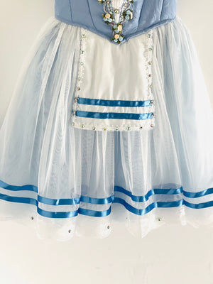 Professional Blue La Fille Ma Gardée Giselle Peasant Ballet Long Romantic Tutu Dress YAGP TuTu Costume- RYLBLUGDGSL