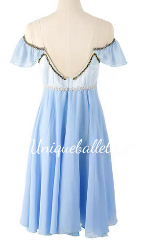 Light Blue Le Corsaire Long Dress Lyrical YAGP Ballet Costume -DOLBLULEC