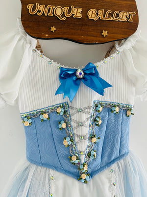 Professional Blue La Fille Ma Gardée Giselle Peasant Ballet Long Romantic Tutu Dress YAGP TuTu Costume- RYLBLUGDGSL