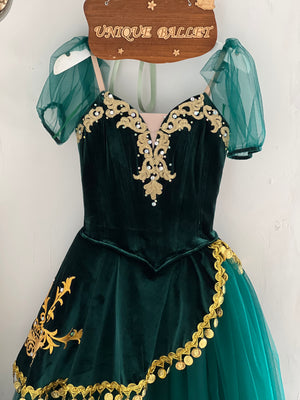 Professional Green Emerald Green La Esmeralda Romantic Ballet TuTu Costume Long Romantic Tutu Dress -RYLGRNESMRLDGD