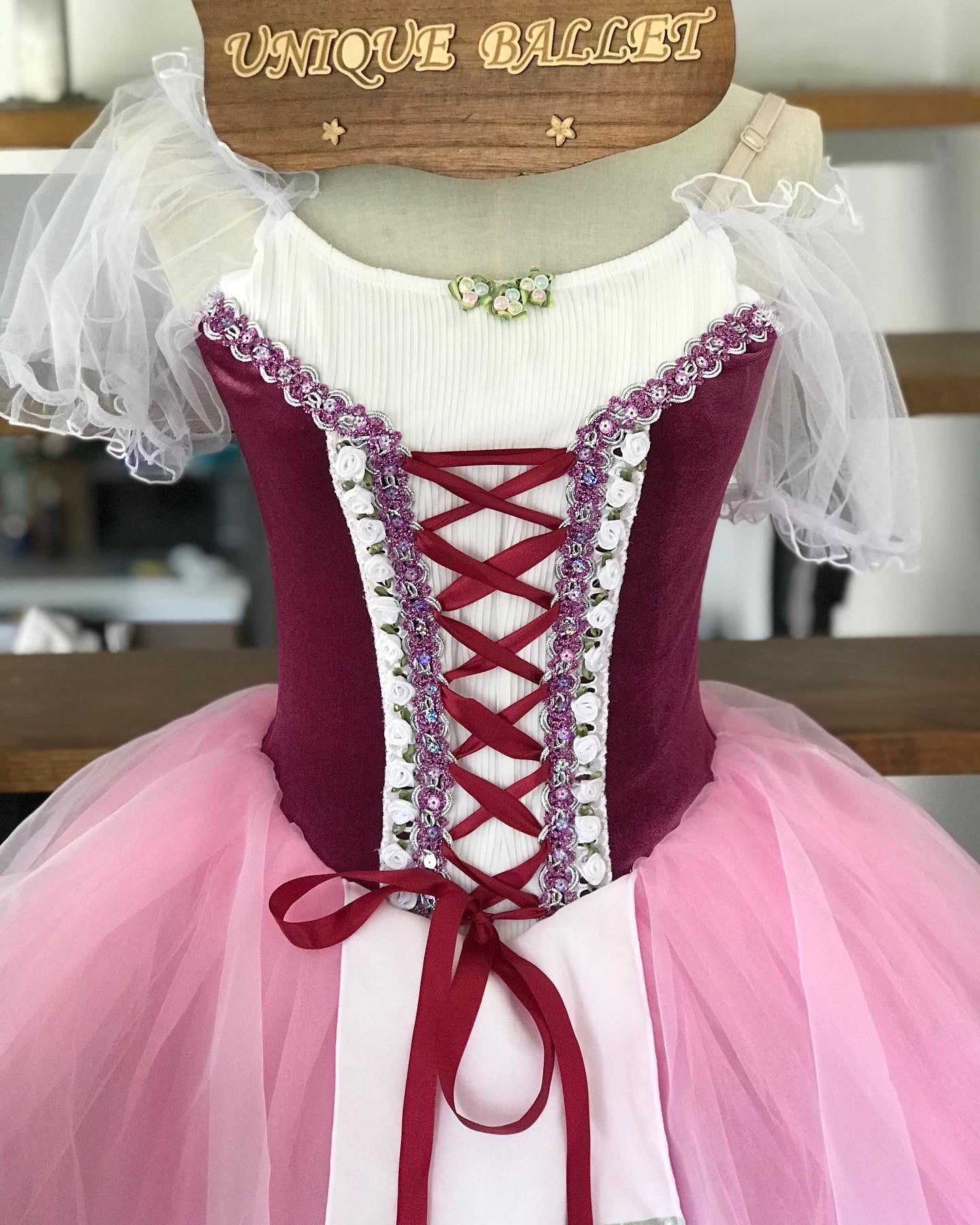 Giselle Romantic Ballet TuTu Costume Plum Purple Red La Fille Mal Gardée Long Ballet Dress- RYLOGZGSLPLUM