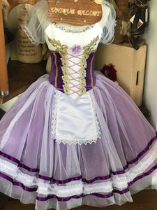 Giselle Romantic Ballet TuTu Costume Lilac Purple La Fille Mal Gardée Long Ballet Peasant Dress- RYLPURPLGSL