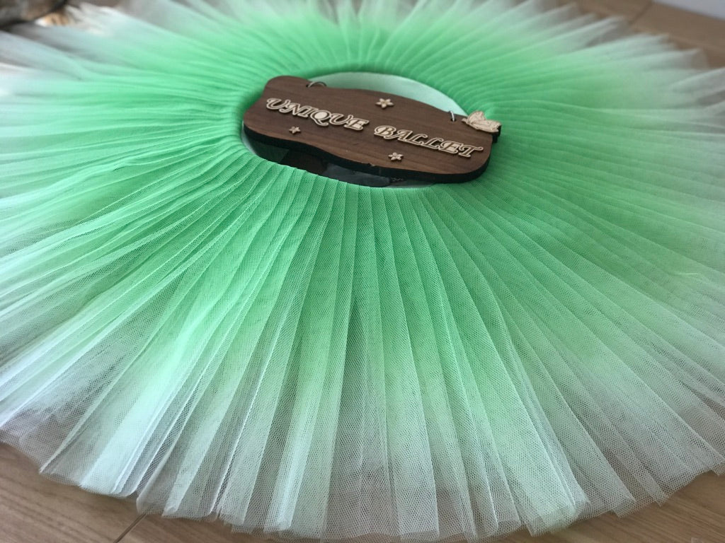 Professional Green Ombre Ballet Rehearsal TuTu Skirt Ombré Practice Tutu