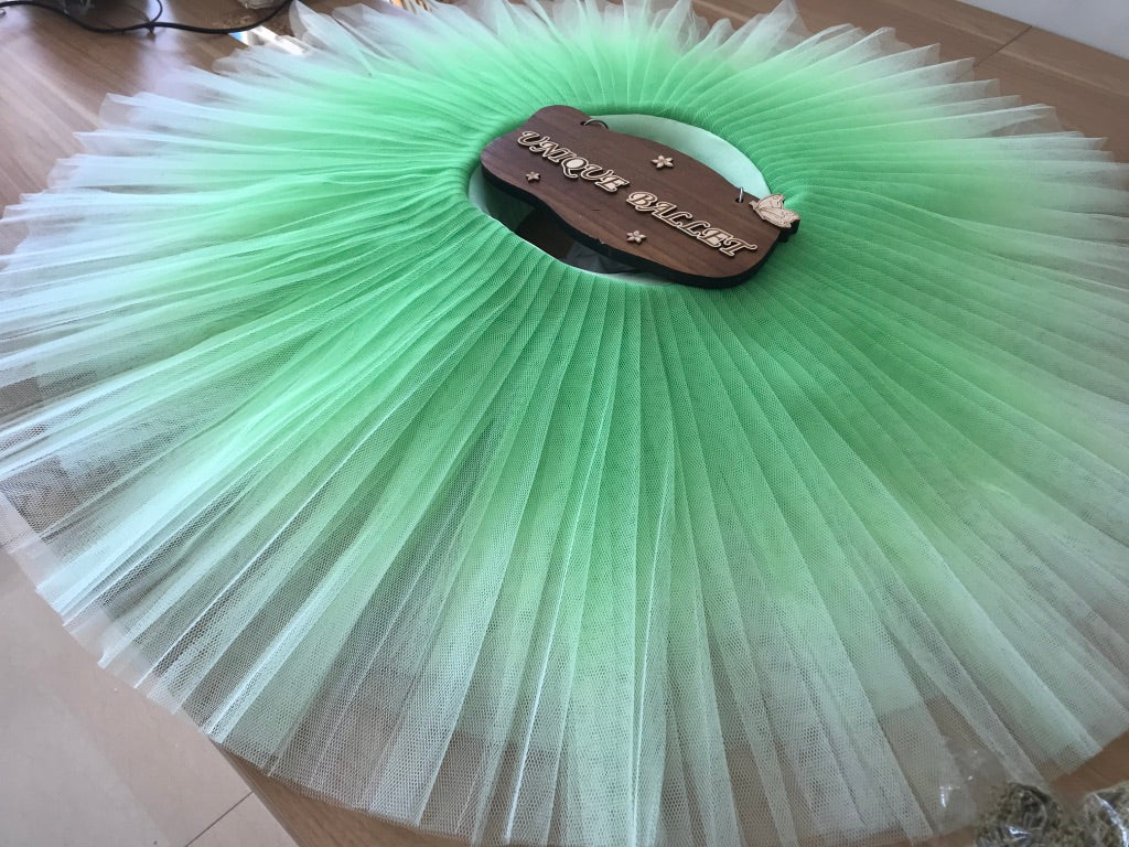 Professional Green Ombre Ballet Rehearsal TuTu Skirt Ombré Practice Tutu