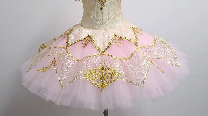 Professional Ivory and Pink Sugar Plum Fairy Classical Ballet Tutu Bel UniqueBallet Professional Ivory and Pink Sugar Plum Fairy Classical Ballet Tutu Bel UniqueBallet
