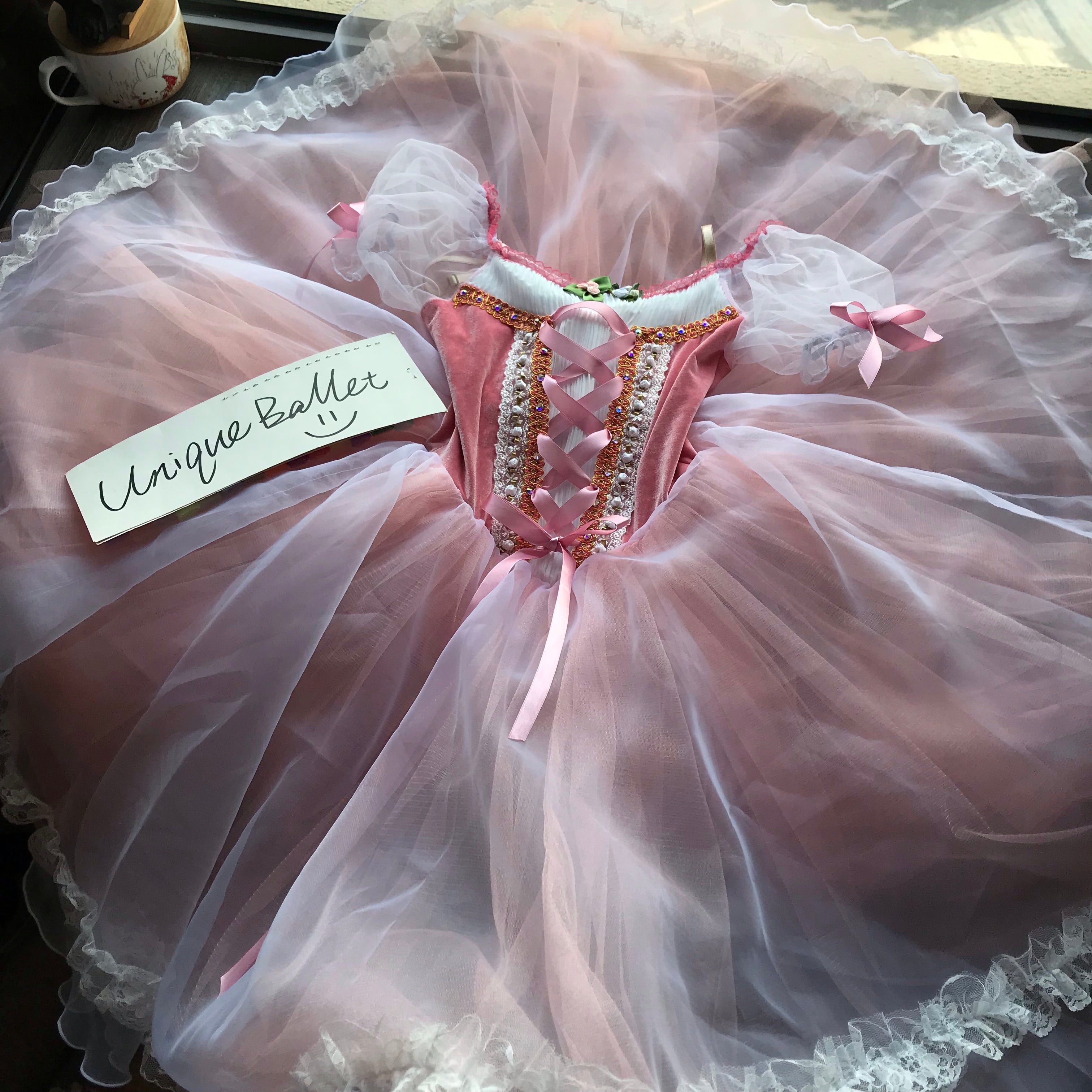 ballet dress pink Ballerina Princess Tutu Made from thick jersey fabric and partially lined for comfort IBAKOM Ballet Leotard Dress for