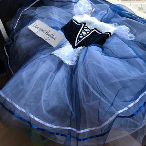 Professional Royal Blue Giselle Romantic Ballet TuTu Long Dress Peasant Costume-YL-RGSL04DRKBLUGD