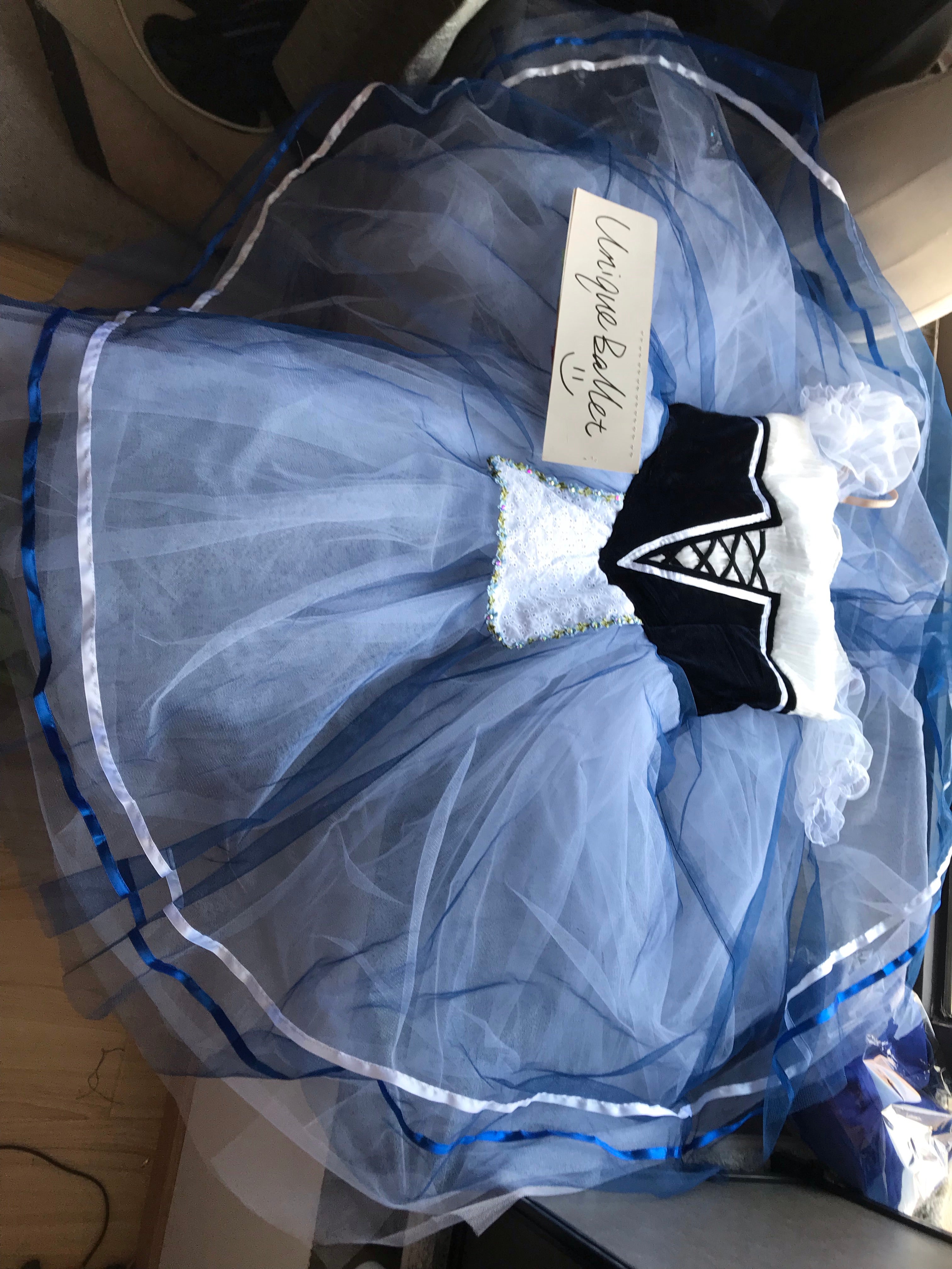 Professional Royal Blue Giselle Romantic Ballet TuTu Long Dress Peasant Costume-YL-RGSL04DRKBLUGD