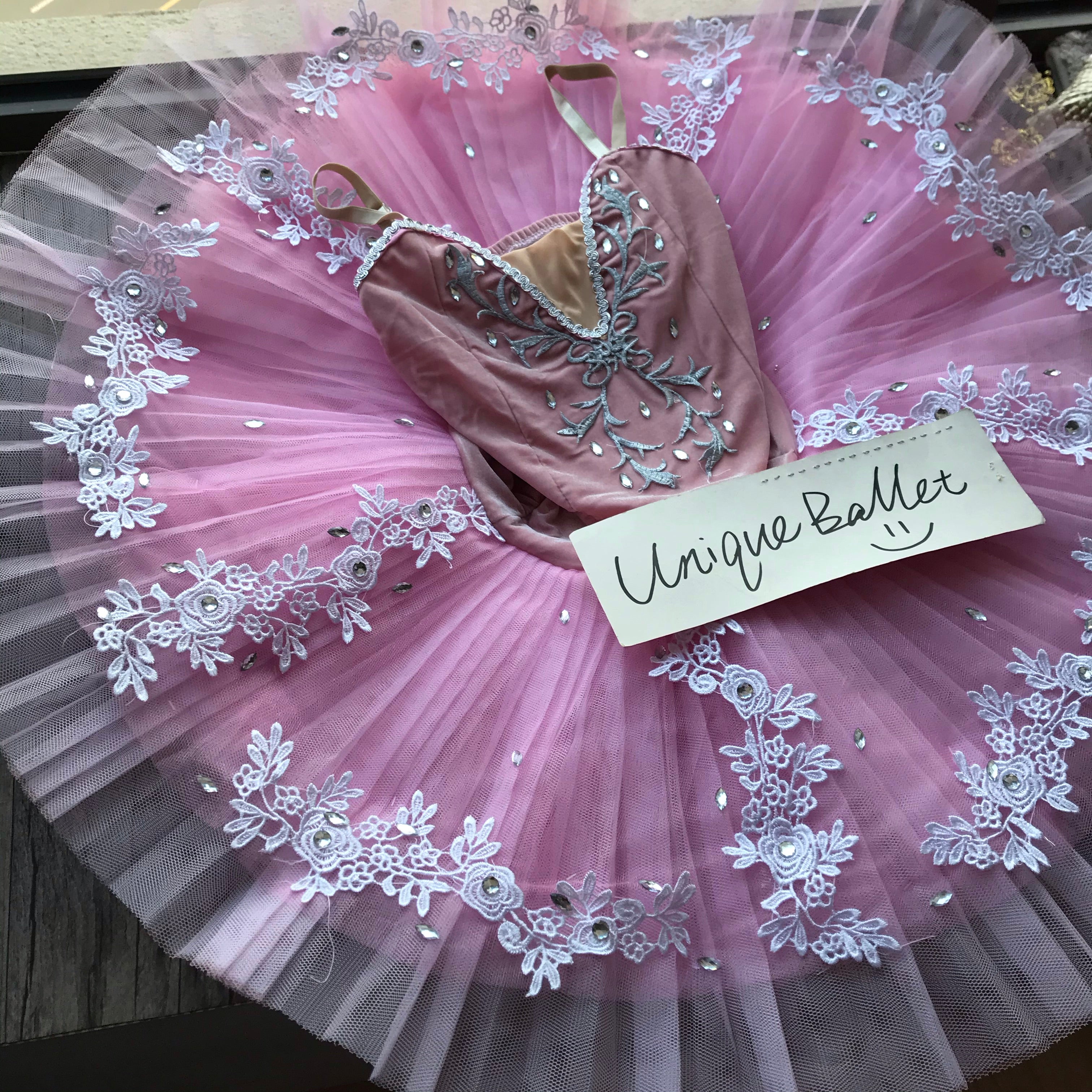 Sleeping Beauty Pink Floral Classic Ballet TuTu Costume (Unprofessional)-5CPNKWHTROS