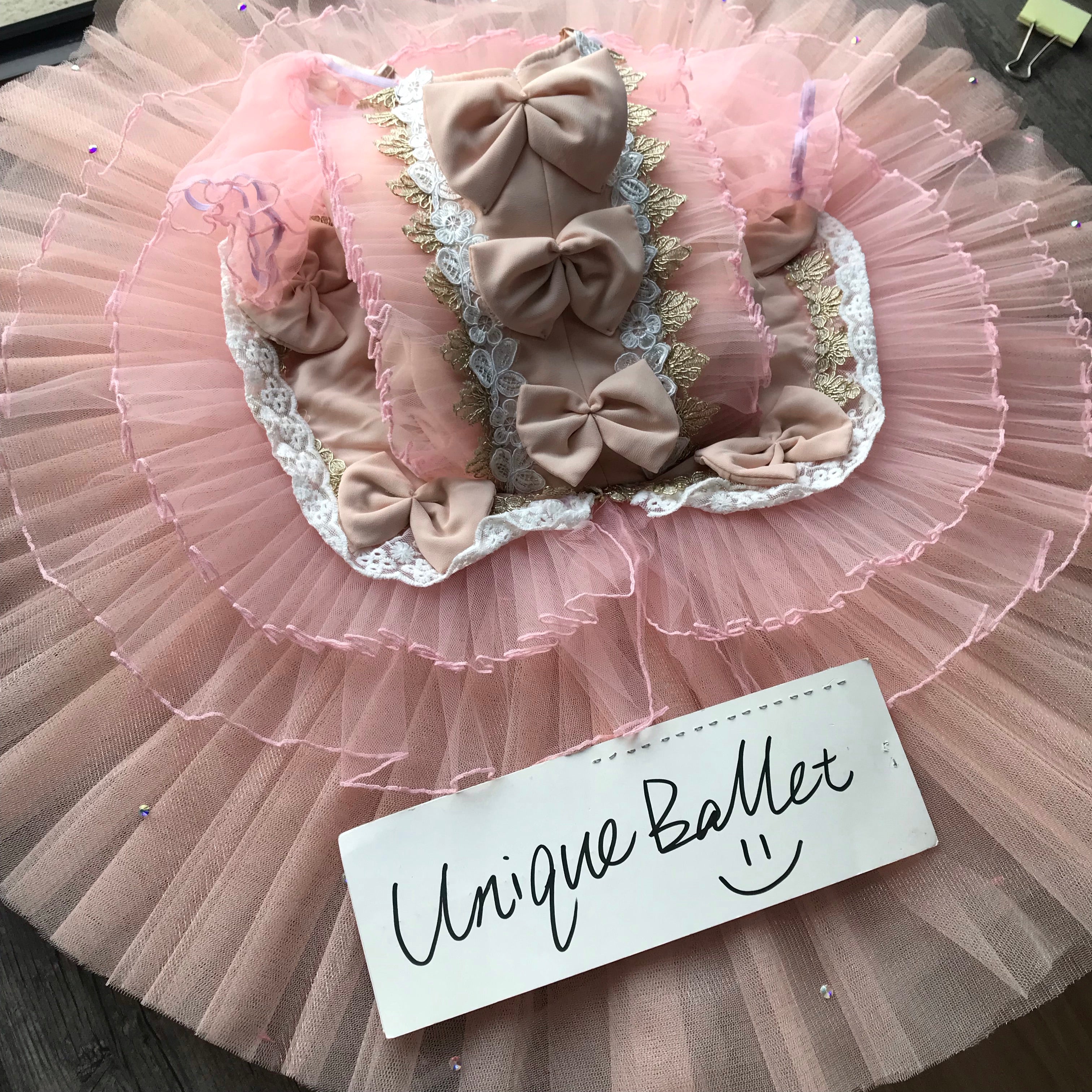 Professional Peach Pink Bowknot Doll Fairy Coppelia Classical Ballet T UniqueBallet Professional Peach Pink Bowknot Doll Fairy Coppelia Classical Ballet T UniqueBallet