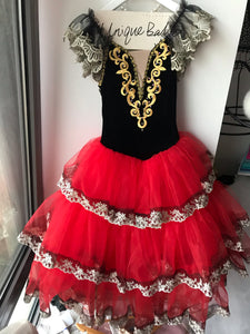 Don Quixote Kitri Long Romantic Ballet TuTu Costume Red Spanish Romant – UniqueBallet Don Quixote Kitri Long Romantic Ballet TuTu Costume Red Spanish Romant – UniqueBallet