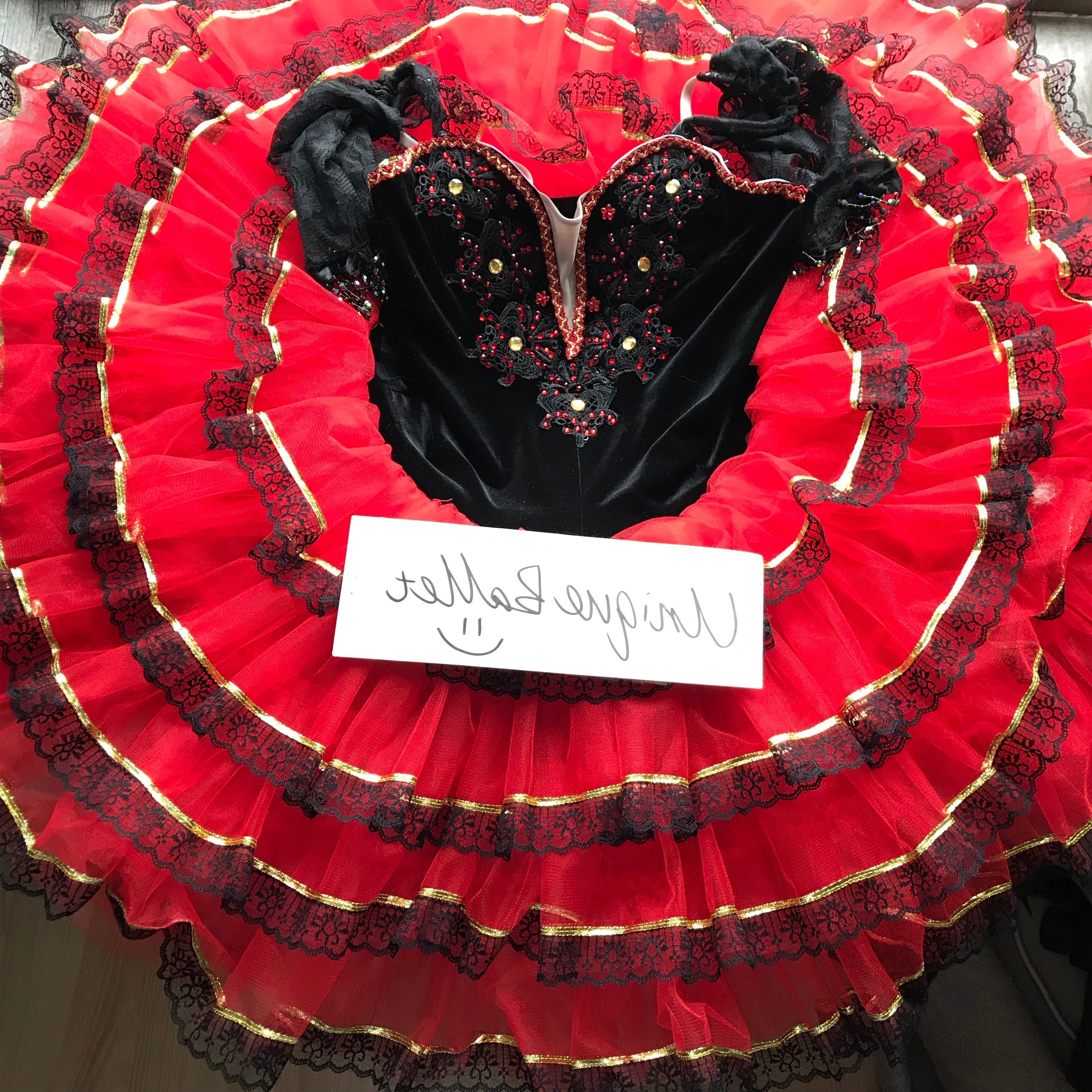 **Sample Discount** Cost-Effective Pull Over Don Quixote Ballet Classical Tutu Costume Red Kitri Act 2 Variation Ballet Stage Costume For Adult