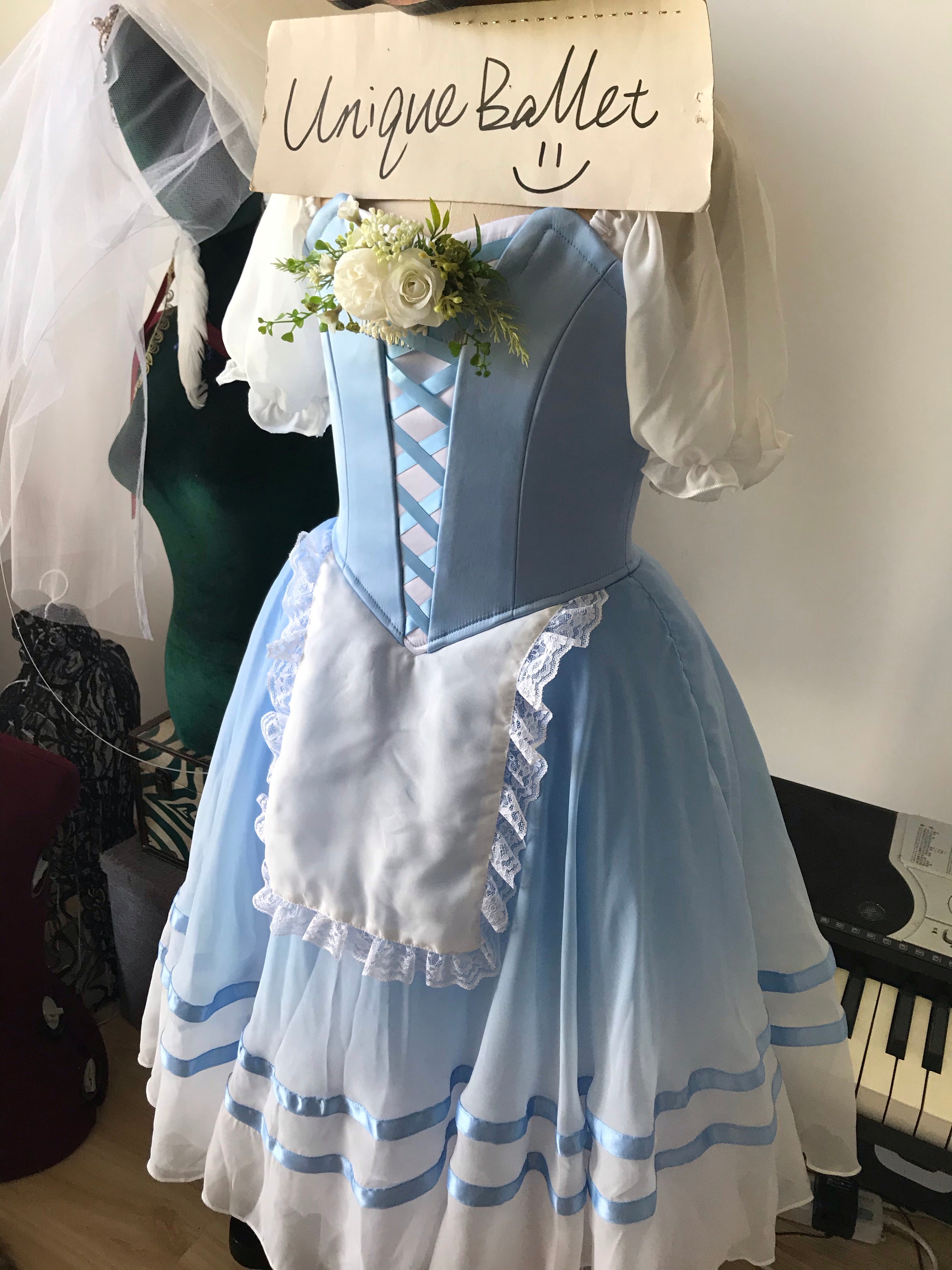 Light Blue Giselle Professional Romantic Ballet TuTu Hooks Long Dress – UniqueBallet