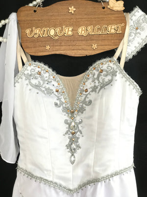 White Cupid Talisman Lyrical Ballet Costume Modern Ballet Dress YAGP Stage Wear - YLLCUPGDWHTSLVZZN
